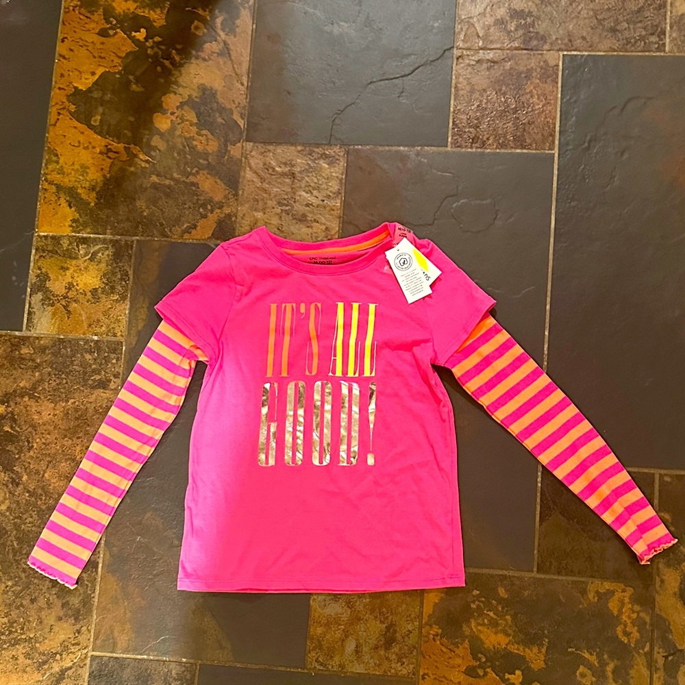 Epic Threads Pink Graphic Tee new medium girls